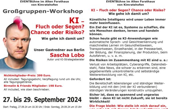 Großgruppen Workshop 27. – 29.09.24